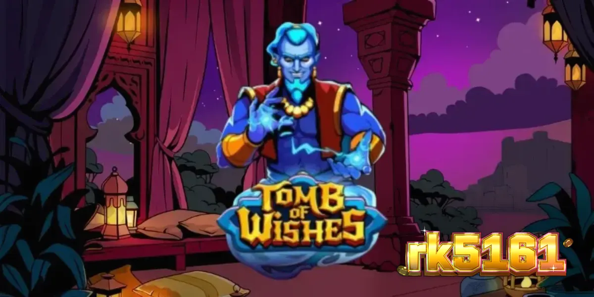 Tampilan visual slot Tomb of Wishes dengan elemen Arabian Nights